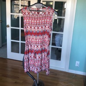 SZ M Tribal Aztec Sleeveless Mini Dress